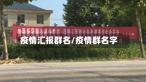 疫情汇报群名/疫情群名字