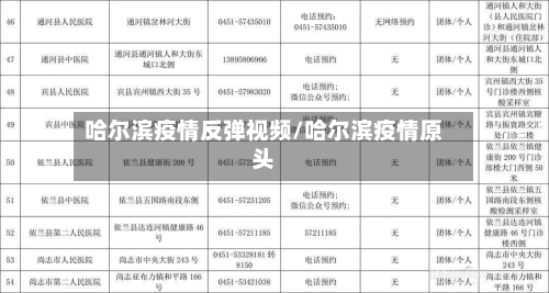 哈尔滨疫情反弹视频/哈尔滨疫情原头-第2张图片