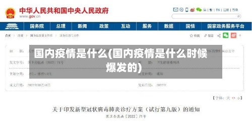 国内疫情是什么(国内疫情是什么时候爆发的)