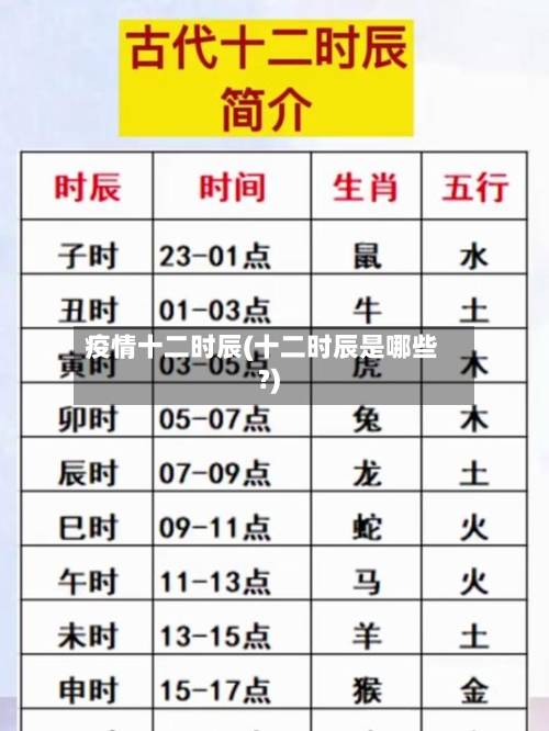 疫情十二时辰(十二时辰是哪些?)-第3张图片